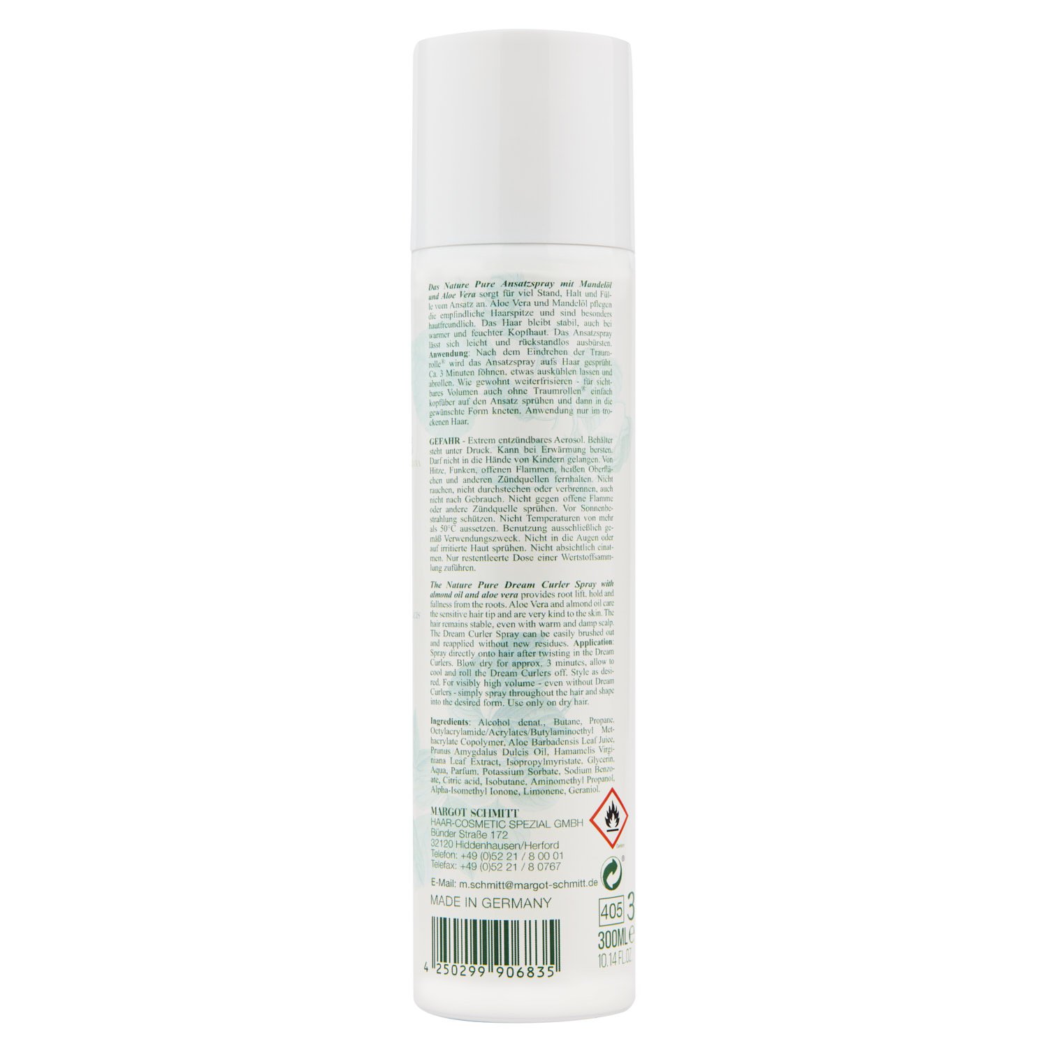 Ansatzspray mit Aloe Vera, 300ml (Aerosol) NATURE PURE